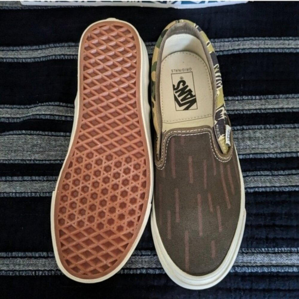 Vans OG Slip On LX Women 8 Canvas Mixed Camo Brown VNOA3AV7VYT 012026 - Picture 7 of 11